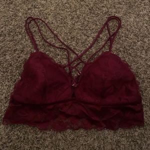 PINK lace bralette